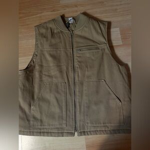 H&M Tan Zip-Front Work Vest